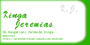 kinga jeremias business card